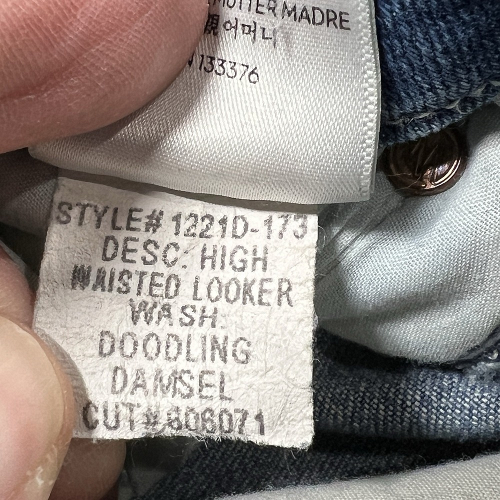 Mother Jeans Womens 25 Blue High Waisted Looker Skinny Distressed Medium Wash - Picture 10 of 11
